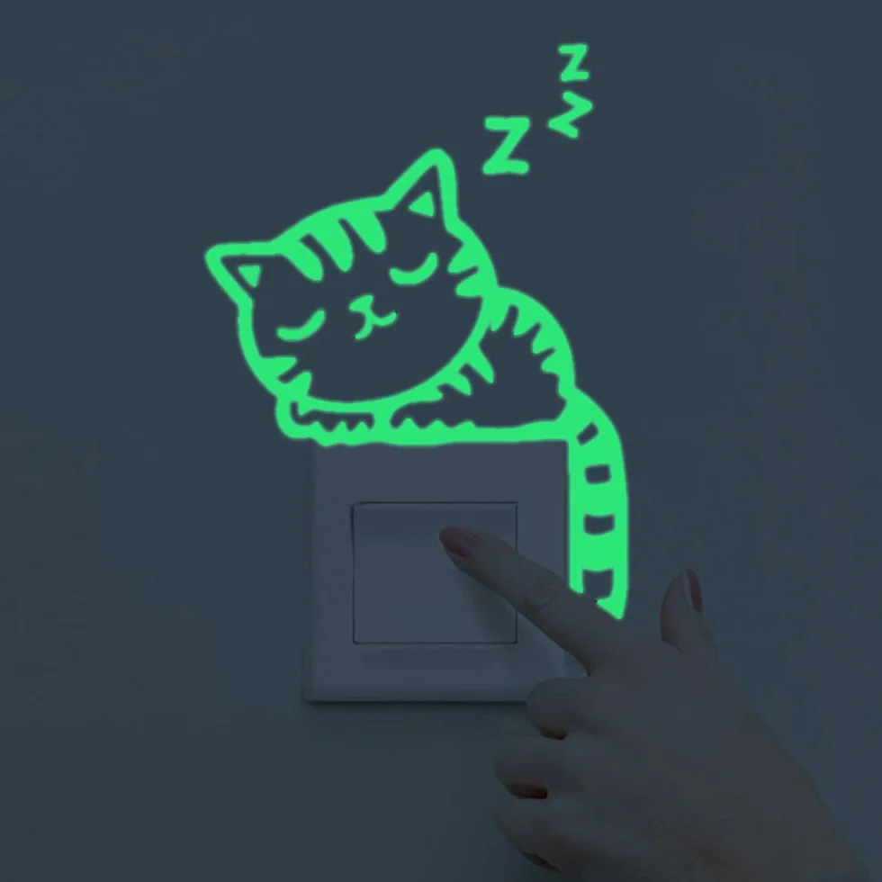 Autocollants lumineux pour interrupteur phosphorescents Lot de 10