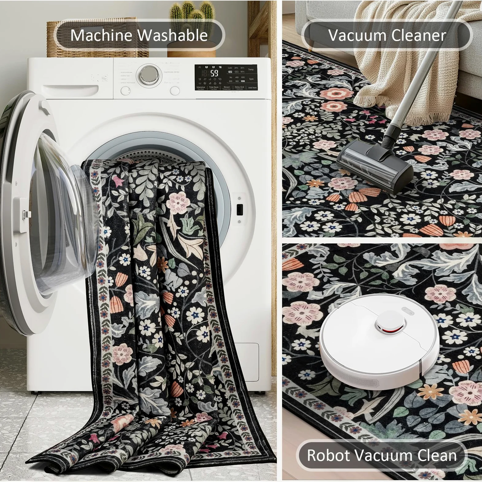 Tapis lavable pour le salon