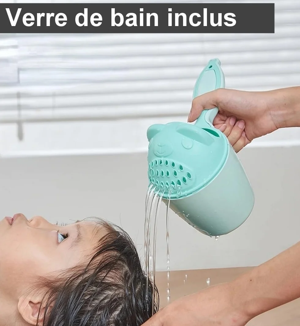 Coussin de Bain Bébé Antidérapant avec Verre, Réducteur Baignoire Universel