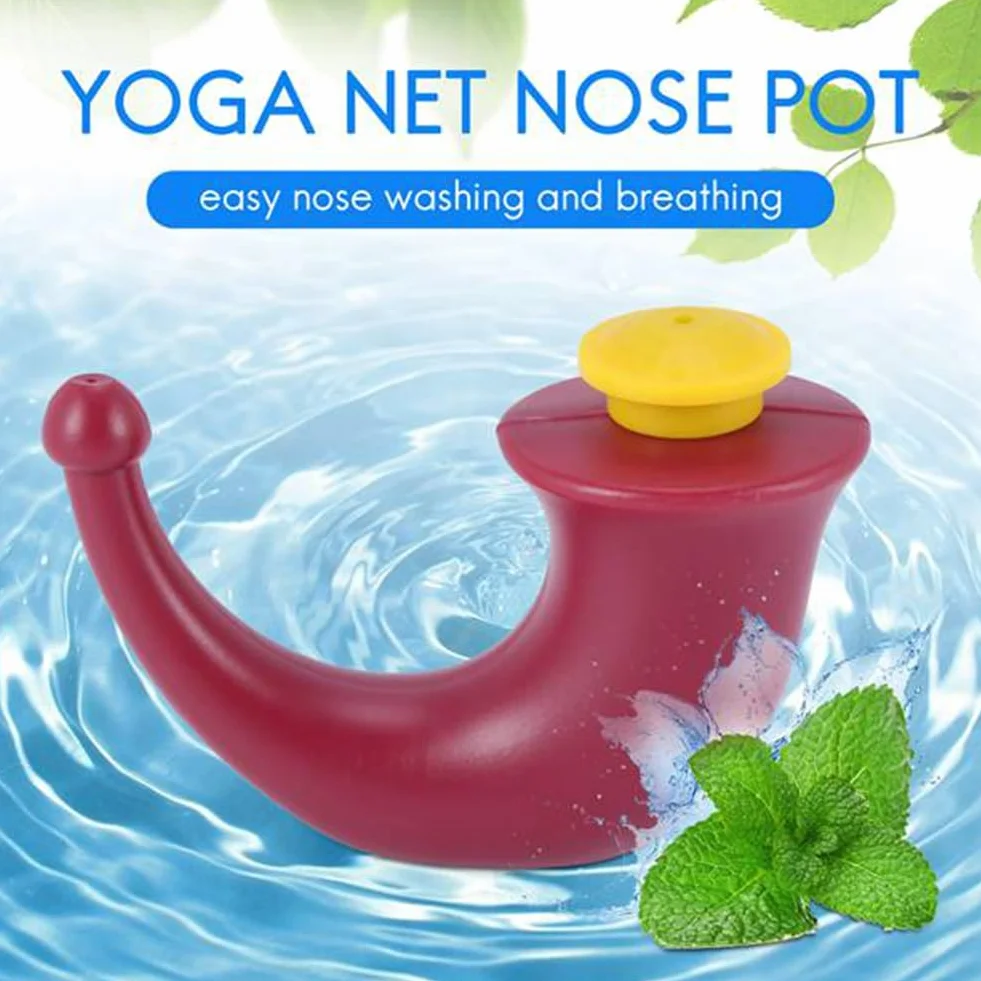 Lot de 2 Pots Neti pour Rinçage Nasal, 200 ML Irrigation Sinusale, Rhino Horn