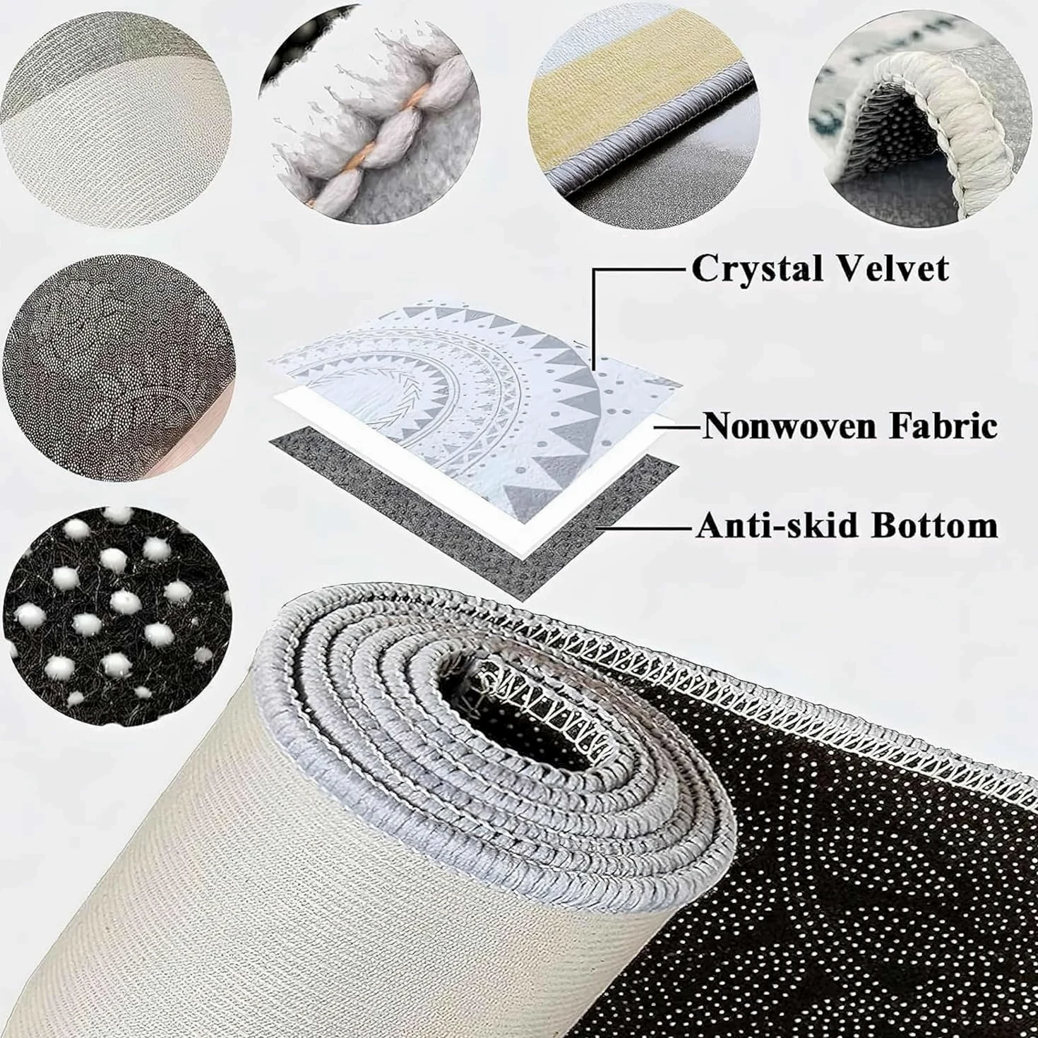 Tapis Salon, Paysage D'Étoiles De Lune 3D Imprimé Tapis De Sol Décoration Antidérapant pour Salon Chambre Cuisine Balcon Terrasse Salle À Manger Intérieur & Extérieur 100 X 150 Cm -877710346906