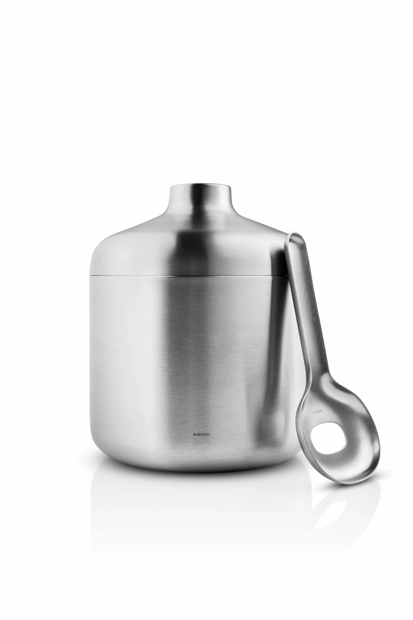 Eva Solo | Seau à Glace isolé Liquid Lounge avec cuillère | Garde la Glace Froide et Le Seau à Glace isolé sous Vide garantit l'absence de Condensation sur la Table | Acier brossé