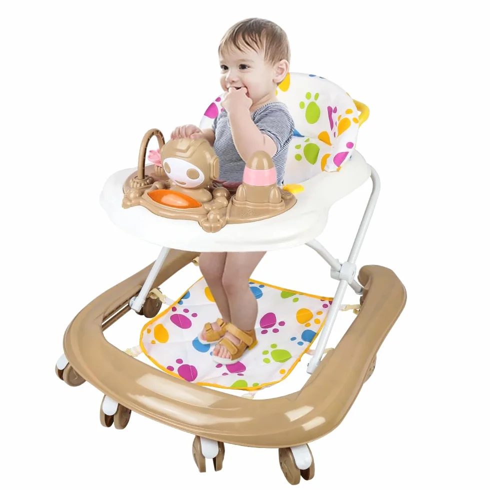 Trotteur Bébé Compact Chats de l’Espace avec Siège à Rebond, Lumières, Musique, Jouets Interactifs, jusqu'à 20 kg, 6 Mois+