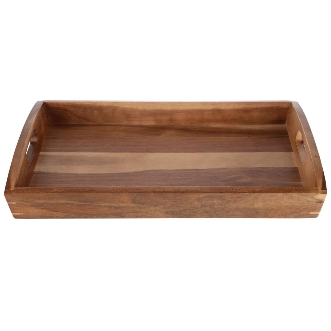 Olympia Plateau de service en acacia, taille : 510 (L) x 350 (P) mm, usage professionnel et domestique, GM266