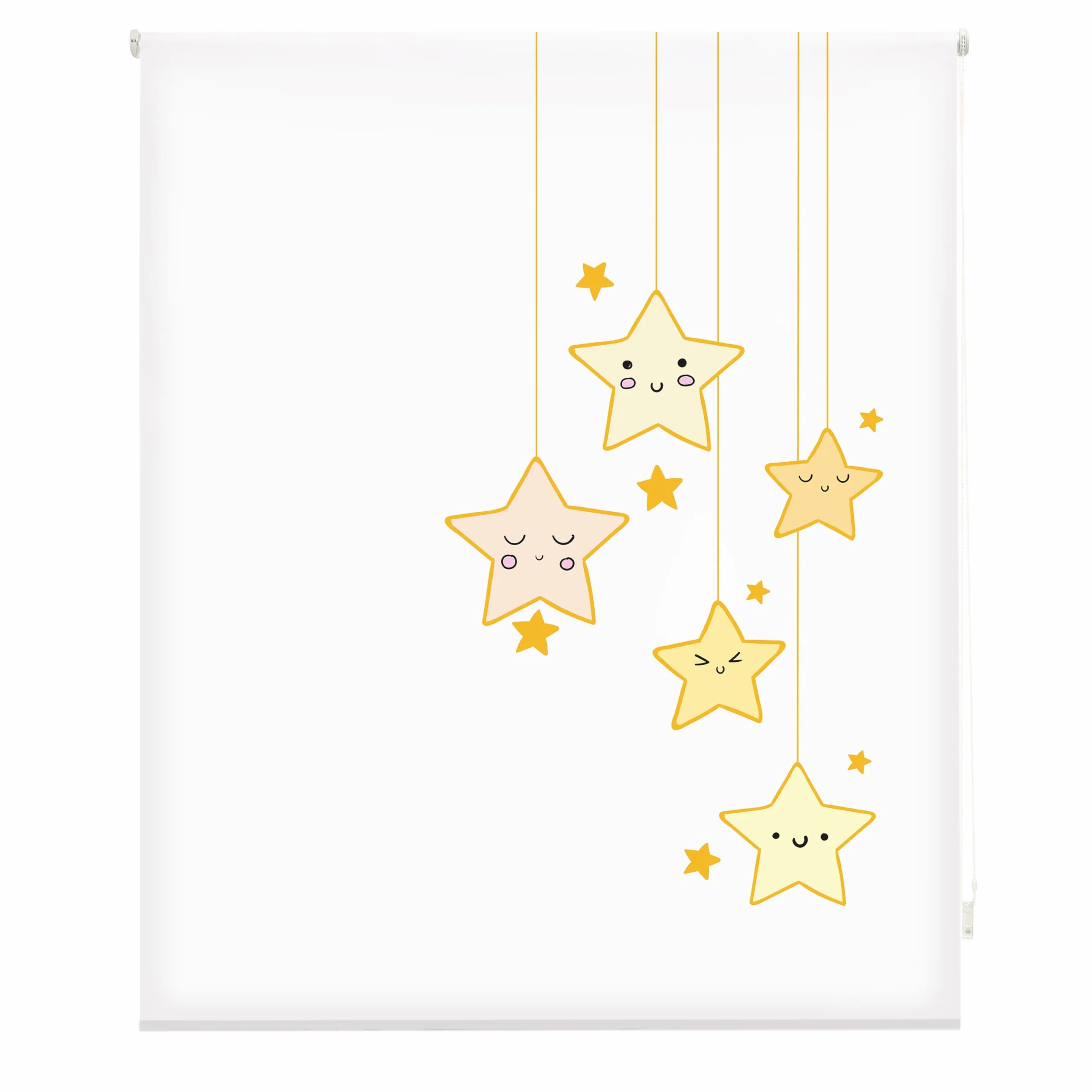 Blindecor Digital Store Enrouleur translucide avec Motif Famille d'enfants Modèle F Nuit étoilée 150 x 180 cm Store Enrouleur occultant 146 x 175 cm