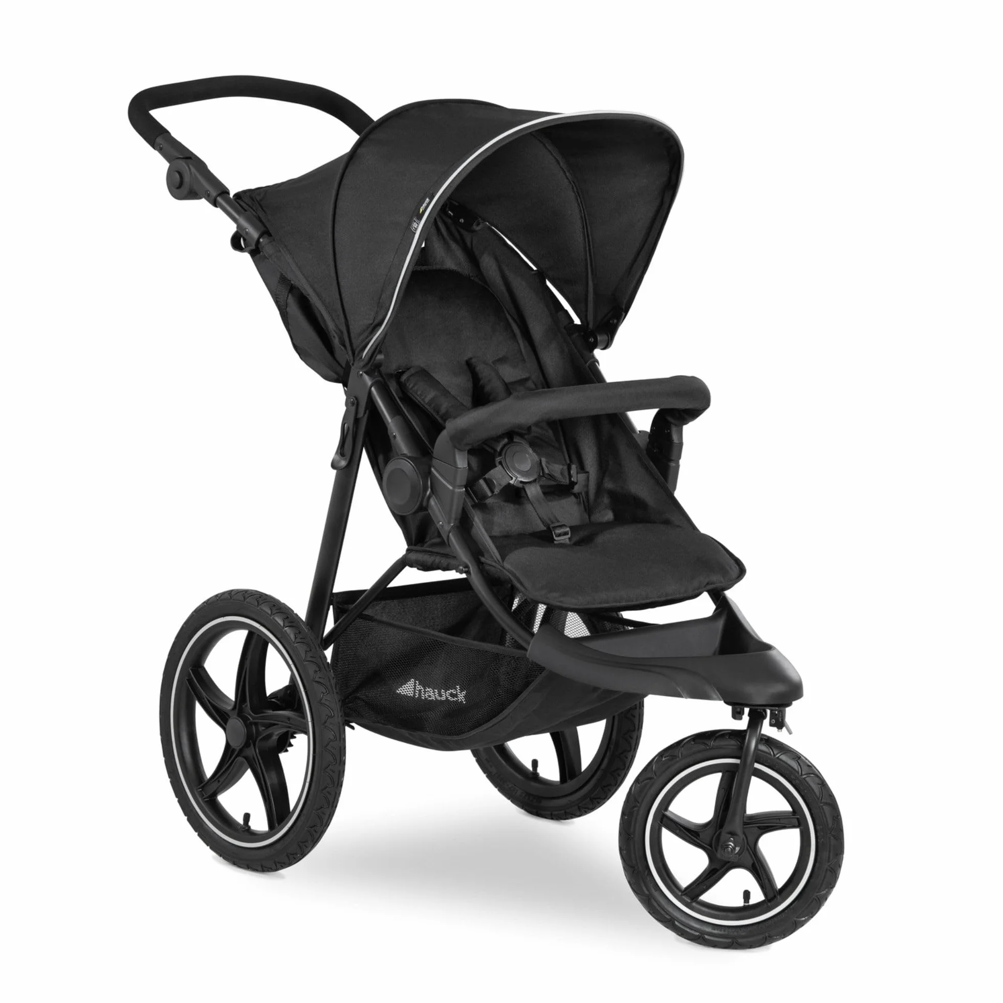 Hauck Poussette 3 Roues Runner 2 Tout Terrain Noir, 22 kg, UV 50+, Pliable