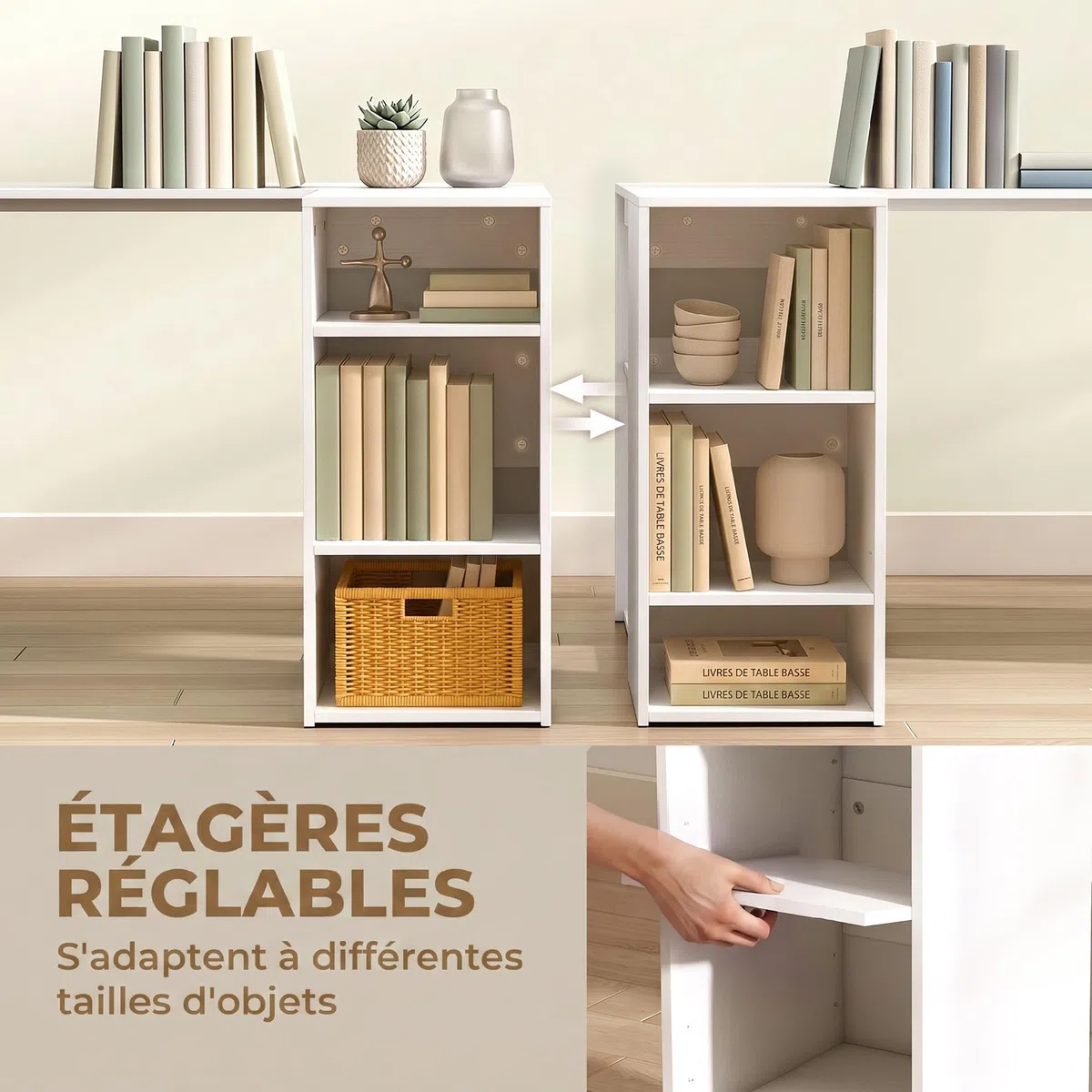 HOMCOM Bureau d'angle 3 Tiroirs Bureau Informatique en L 140x100x75cm Blanc