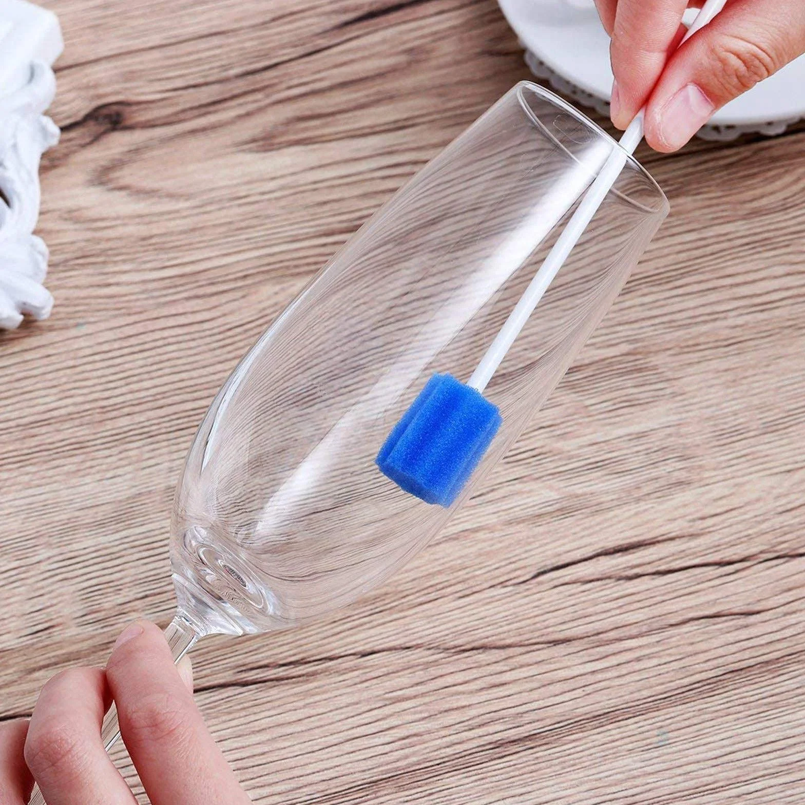 Lot de 100 Bâtonnets de Soins Buccaux Stériles Jetables en Forme de Pétales, Doux et Confortable Tampons Hygiène Orale
