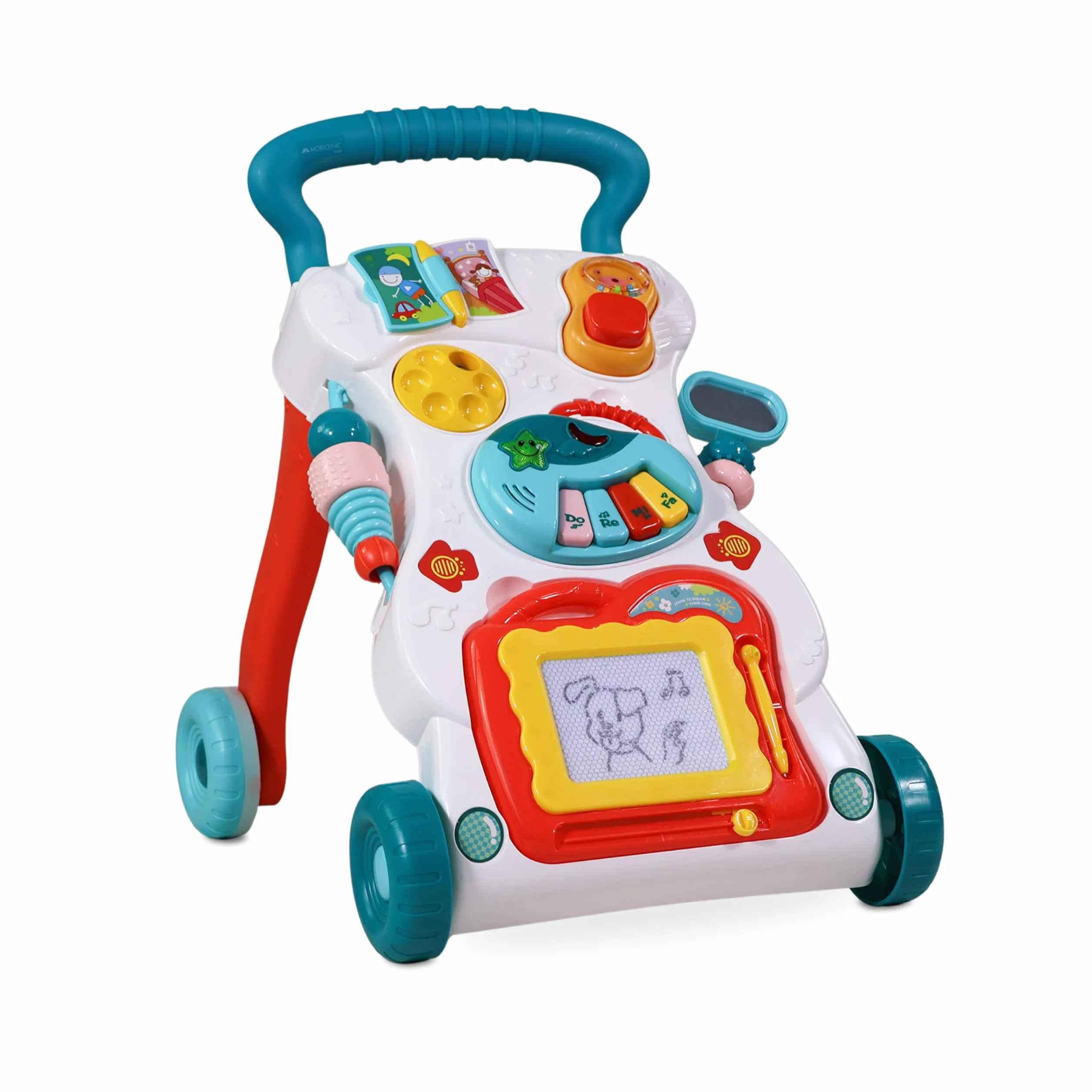 Mobiclinic Chariot de Marche Bébé avec Musique et Lumières, Vitesse Réglable, Jouets Amovibles, + 6 mois, Multicolore