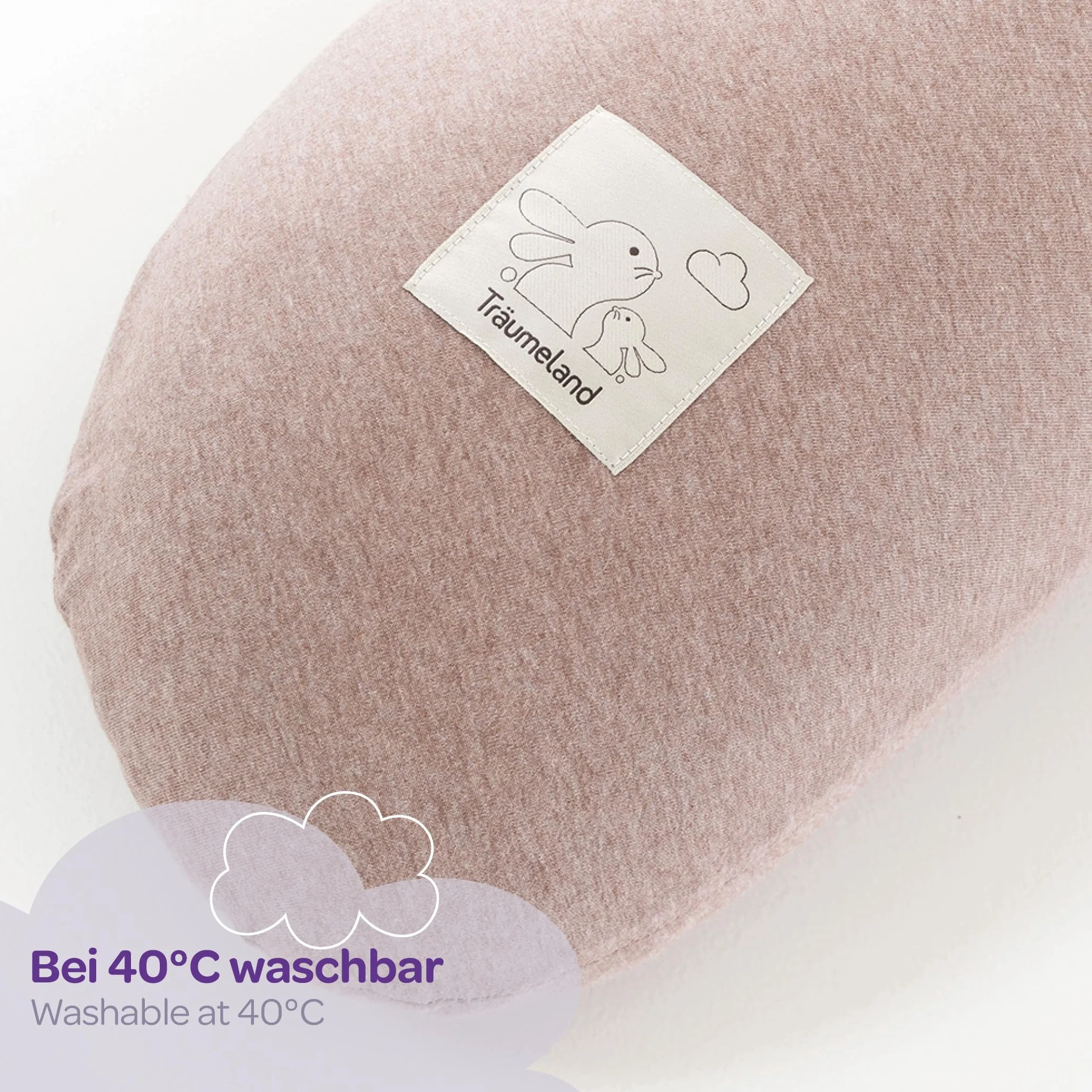 Träumeland Housse de Rechange Coussin d'allaitement 180 cm Jersey Coton Douce Respirante Lavable