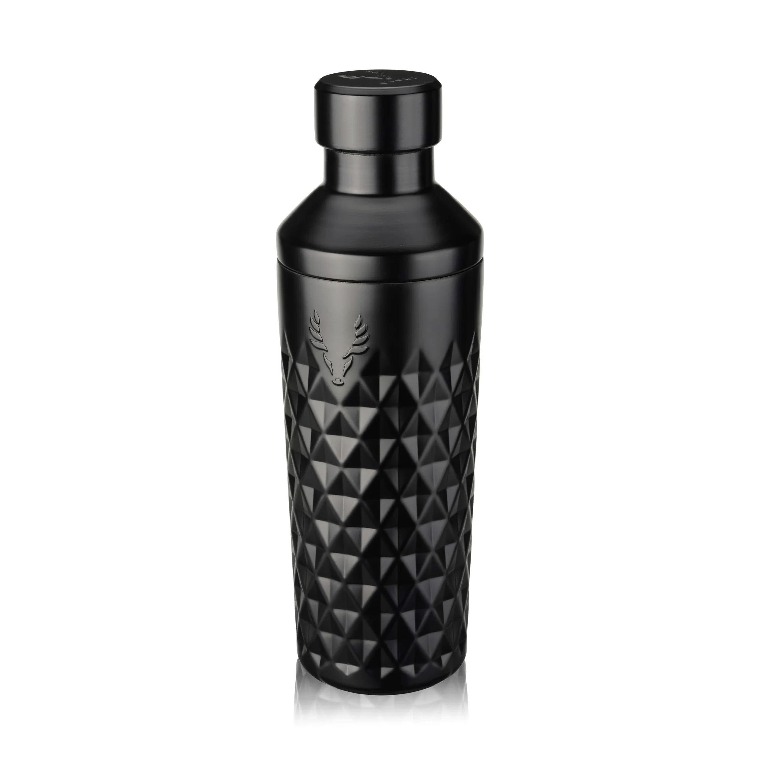 Viski Paragon Shaker à cocktail isotherme à double paroi en acier inoxydable avec passoire intégrée, parfait pour martini, mojito, margarita et autres cocktails, 652 g, obsidienne