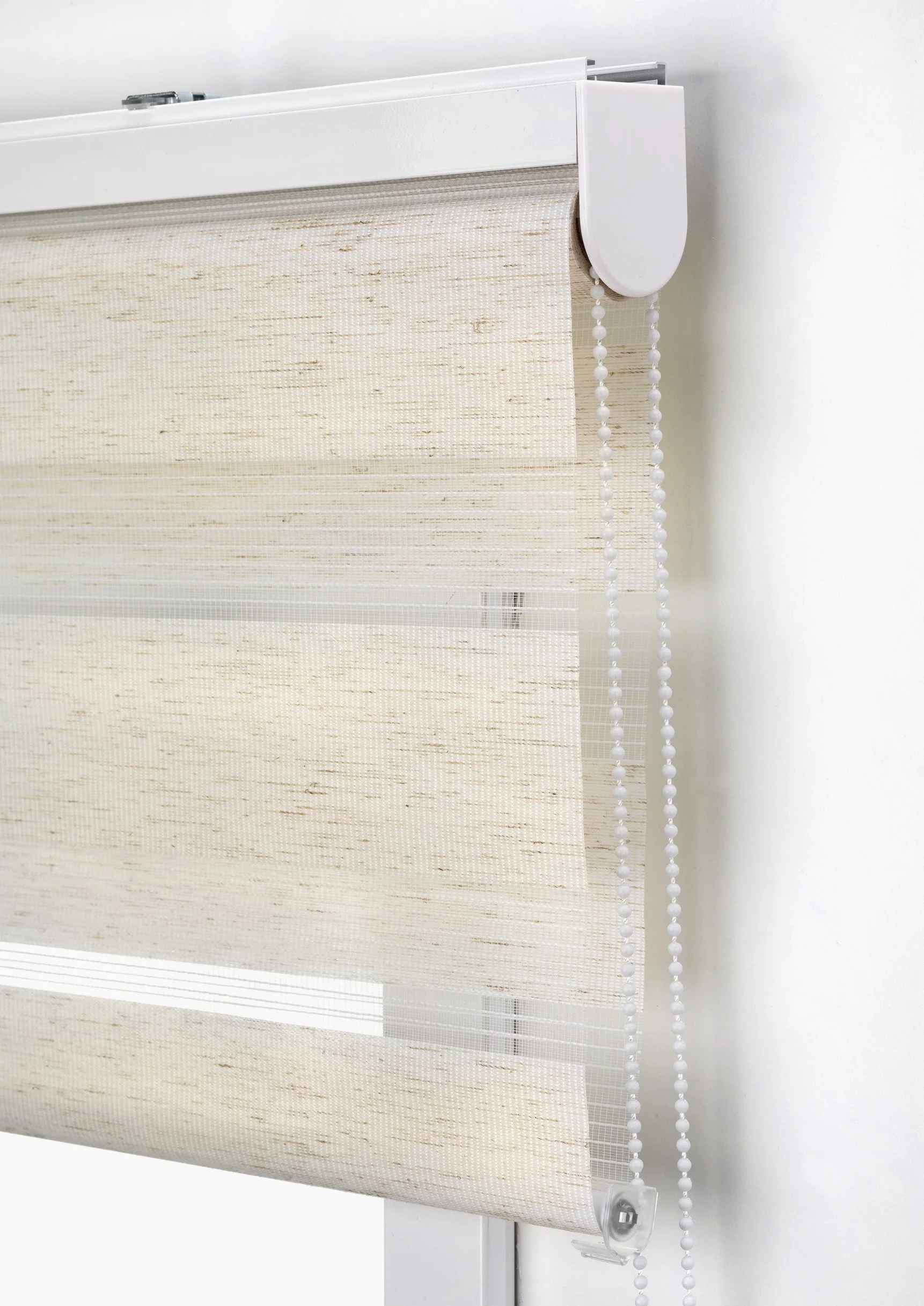 Uniestor Basic store jour nuit, couleur Lin - store 140 x 250 cm (largeur x hauteur) | Taille du tissu 137 x 245 cm. Store enrouleur double