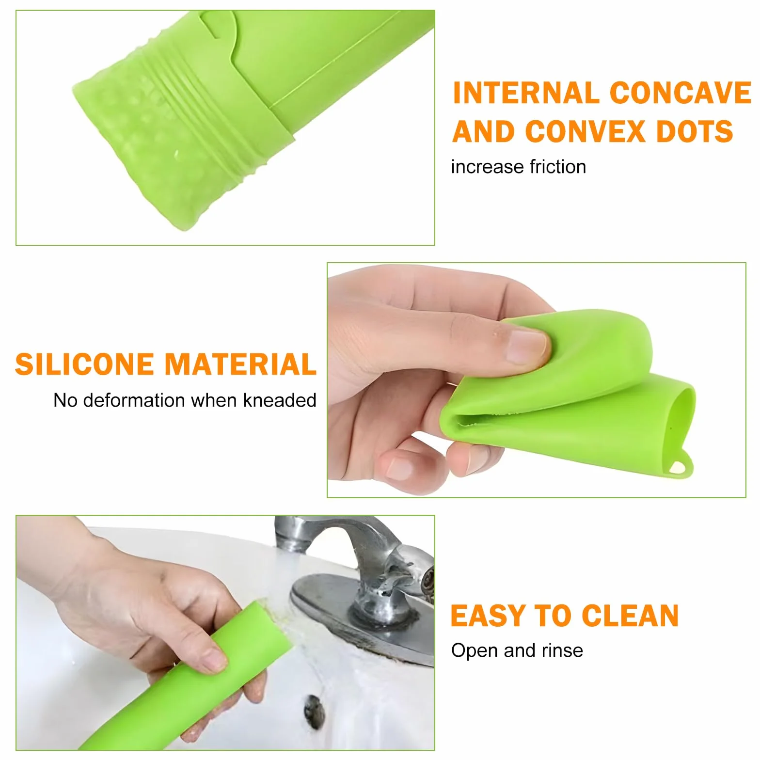 Éplucheur d'ail en silicone lot de 3 sans BPA qualité alimentaire