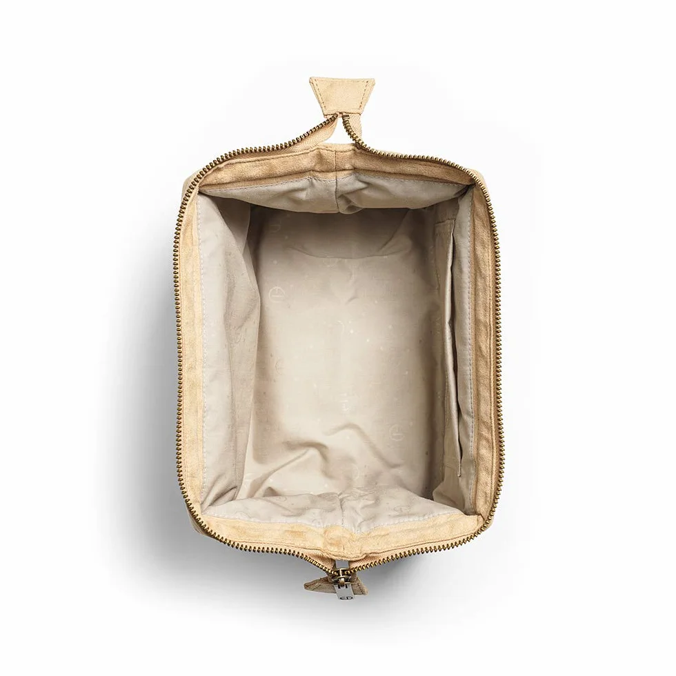 Elodie Details Trousse de Toilette Zip&Go Toile Douce Forme Rigide Change Bébé Alcantara Beige