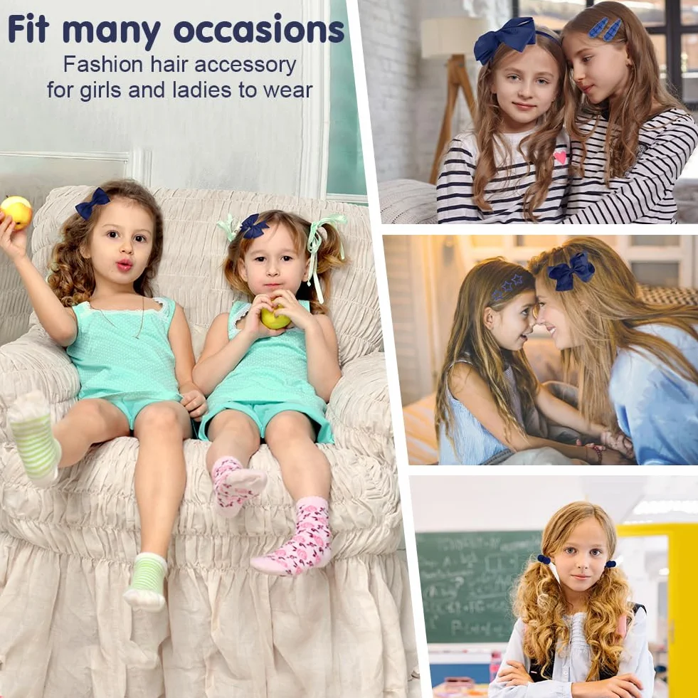 LOPHE 77 Pièces Bandeau à Noeud pour Enfants Pinces à Cheveux Ensemble Accessoires Cheveux