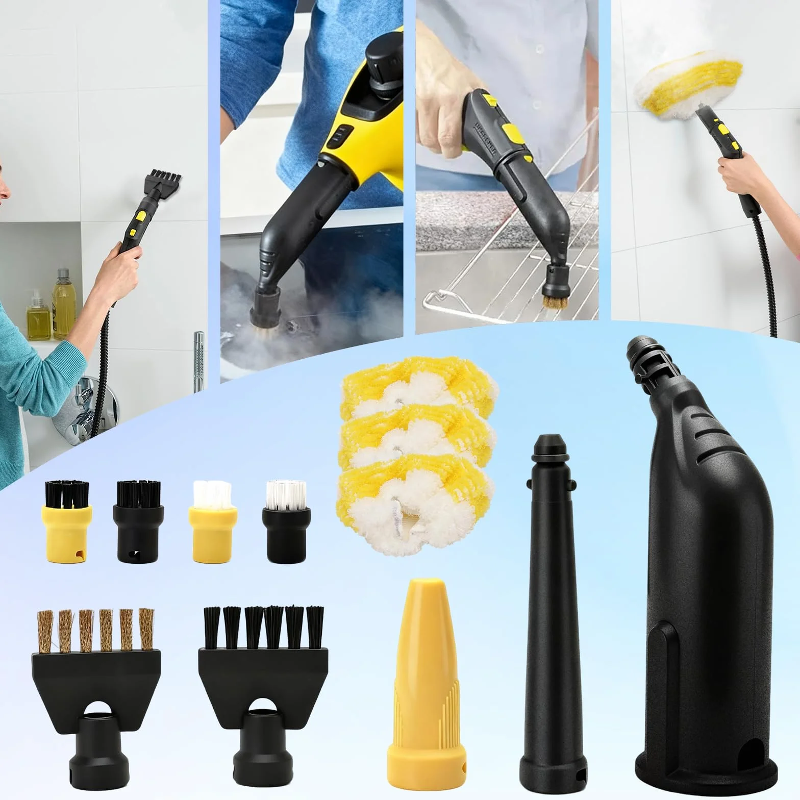 Accessoires pour nettoyeur vapeur Kärcher SC1 SC2 SC3 SC4 SC5, brosses à joints, brosse ronde, buses d'alimentation