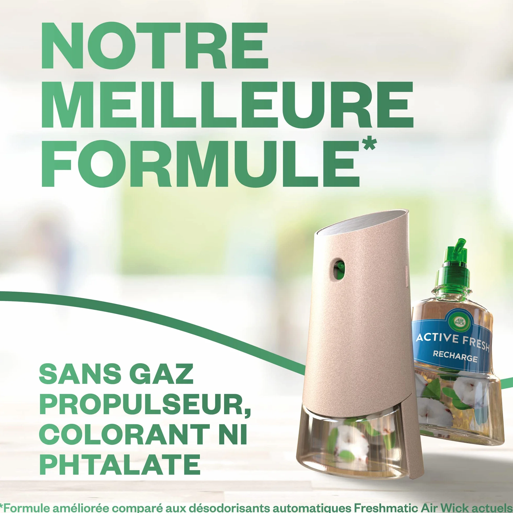 Air Wick Désodorisant Maison Spray Automatique Active Fresh 3 Recharges Fleur de Cerisier & Framboise