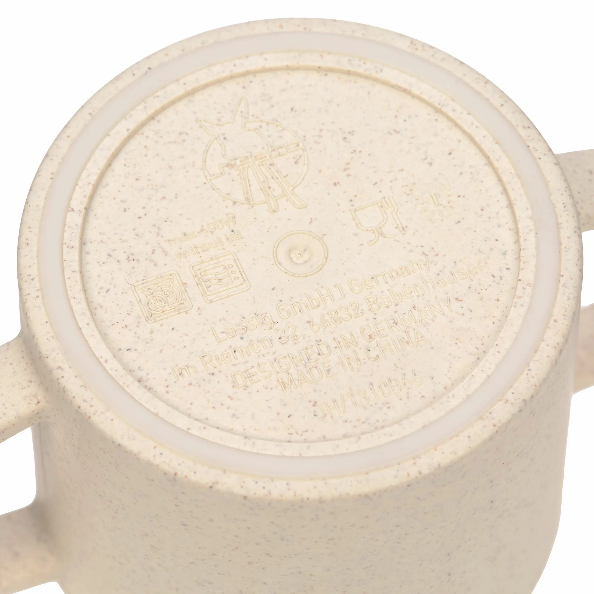 LÄSSIG Polypropylène PP Tasse à boire enfants anse couvercle amovible 150 ml Sippy Cup Little Water Whale