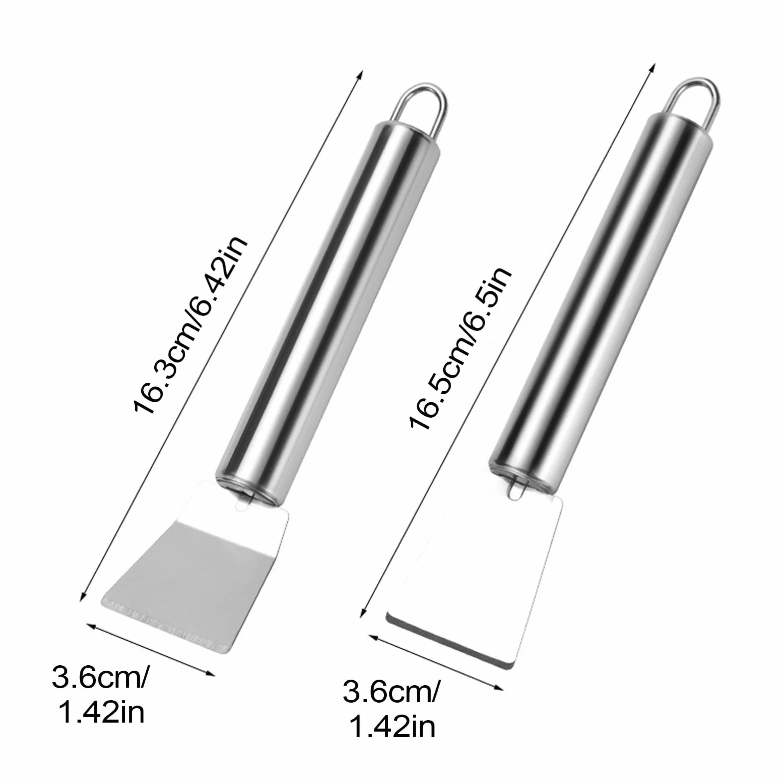 Spatule Nettoyante en Acier Inoxydable - Racloir pour Cuisine, Gril Barbecue, Camping Extérieur