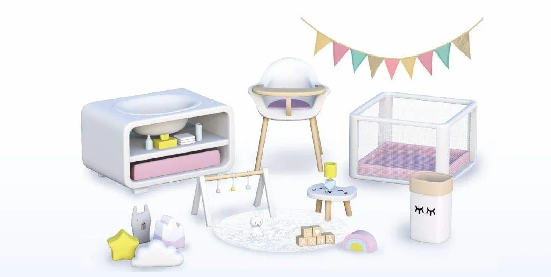 Famosa Mymy City Ensemble de Meubles pour Chambre de bébé Fille 3-8 Ans