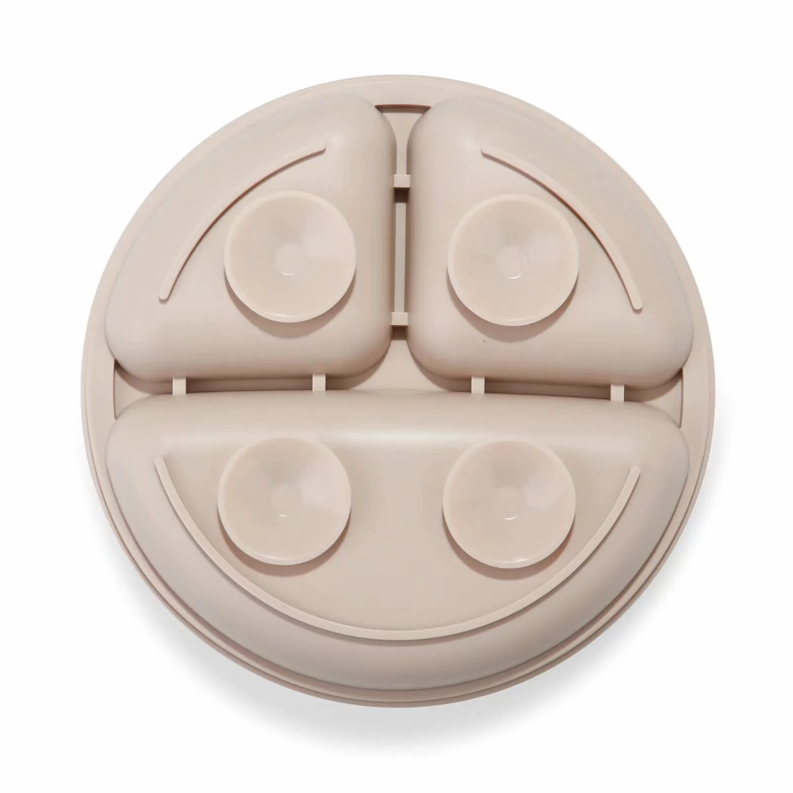 PandaEar Assiettes divisées en silicone incassable pour bébé - Lot de 3 - Antidérapantes - Passe au lave-vaisselle et micro-ondes