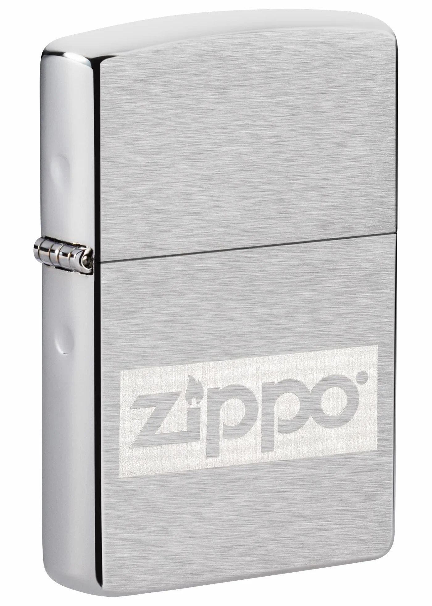 Zippo Briquet tempête et flasque Coffret Cadeau – Chrome brossé – Lustre – Rechargeable – Réutilisable – Résistant au Vent – Fabriqué aux États-Unis