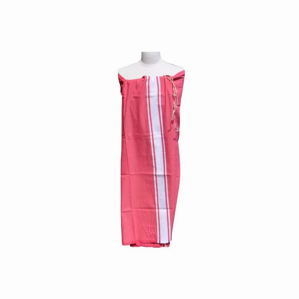Les POULETTES Bijoux - Duo Foutas Serviettes Plage ou Hamman Fuchsia et Bleu Jean