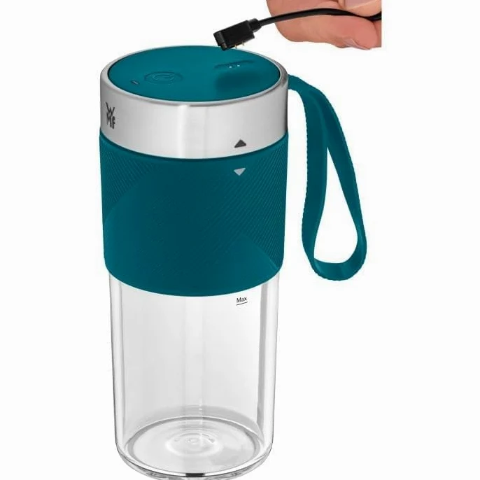 WMF Küchenminis Mix on the Go 300 ml, Mini Mixer to Go, USB Mixer Smoothie Maker, mixeur personnel rechargeable, mixeur portable pour smoothies, shakes, essence