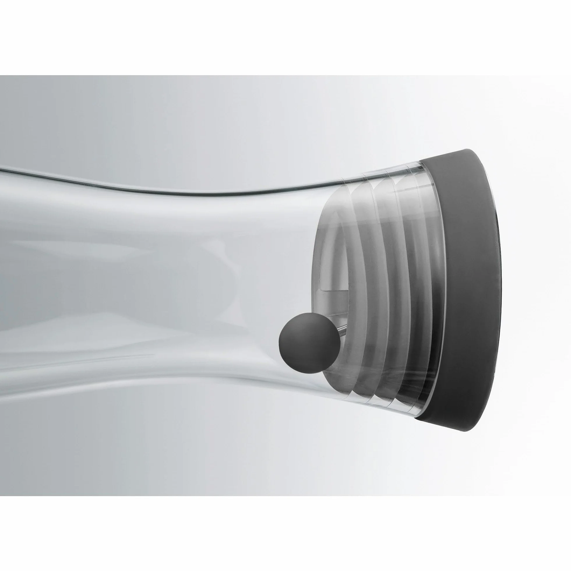 WMF Basic 0617726040 Carafe à eau de 1,5 l (Noir) en verre, système Close Up, hauteur 32,7 cm, largeur 11,3 cm, Sans accessoires