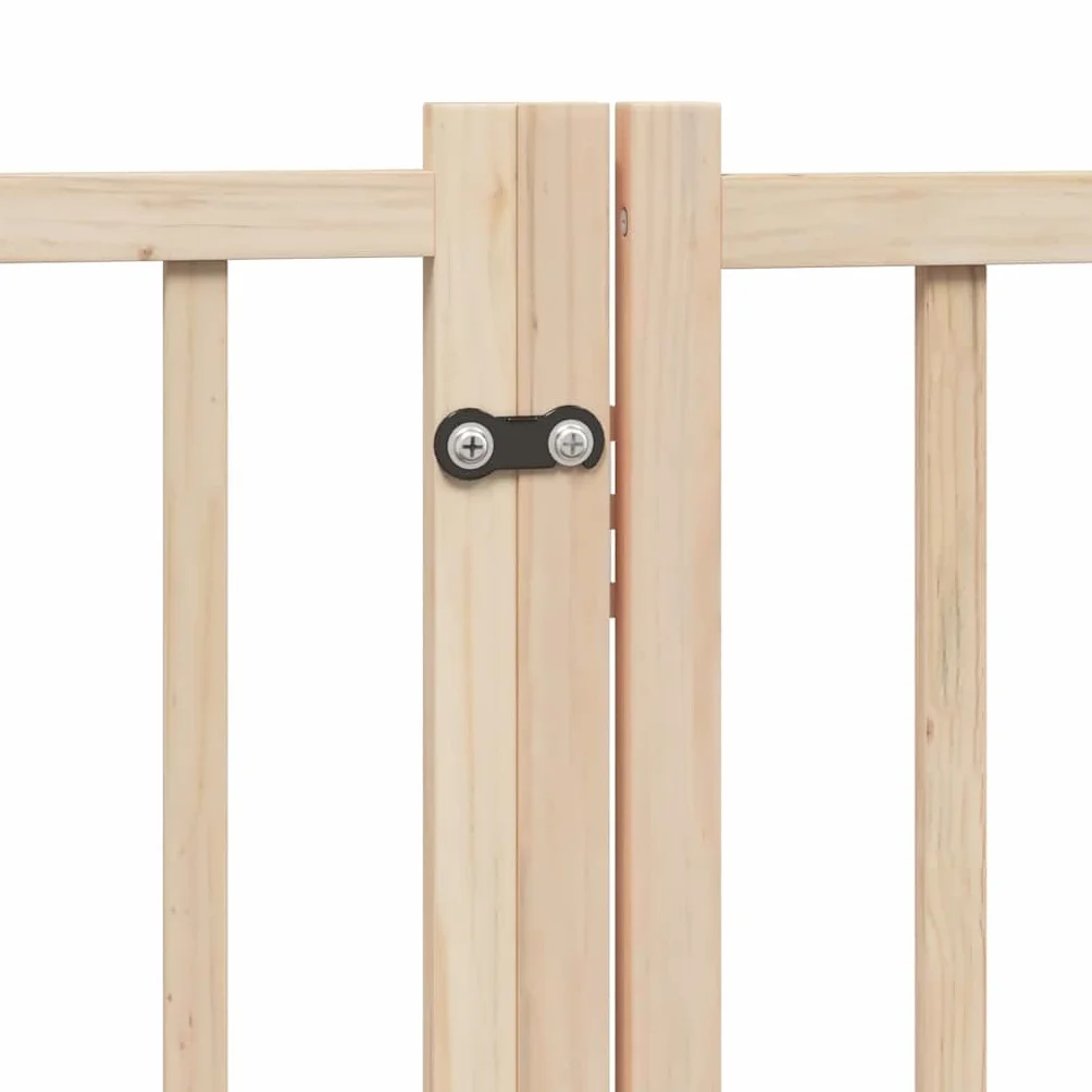vidaXL Barrière pour Chiens avec Porte 4 Panneaux Bois de Sapin Massif