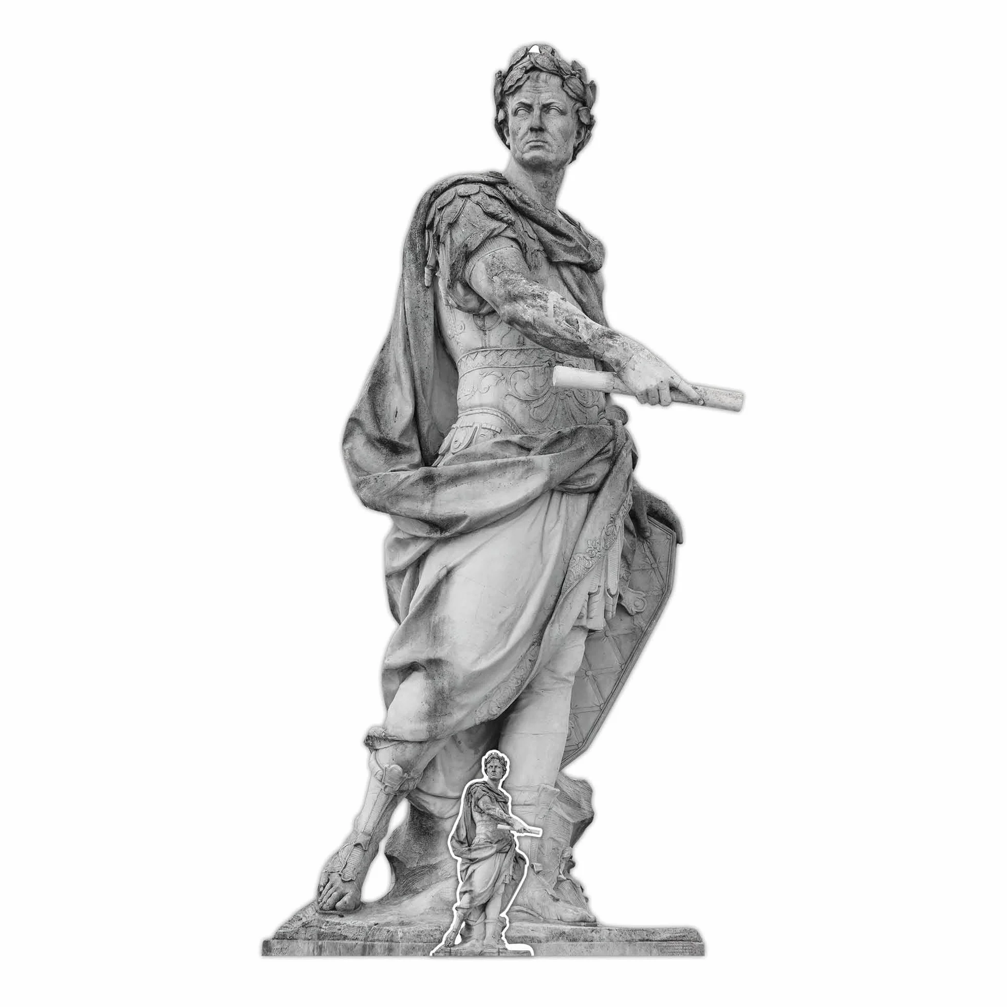 Statue Romaine Julius César Grand Carton découpé Rome SC4147