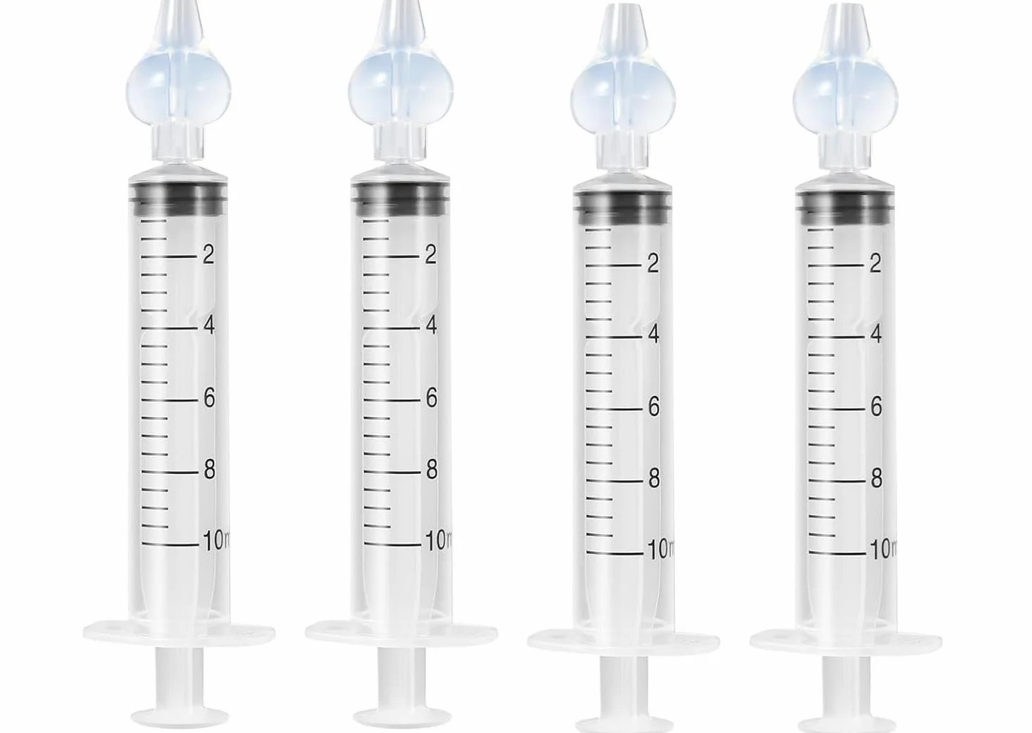Baby Nasal Syringe 10ml 4 Pack, Safety Comfort Nasal Irrigator, Reusable Nasal Aspirator