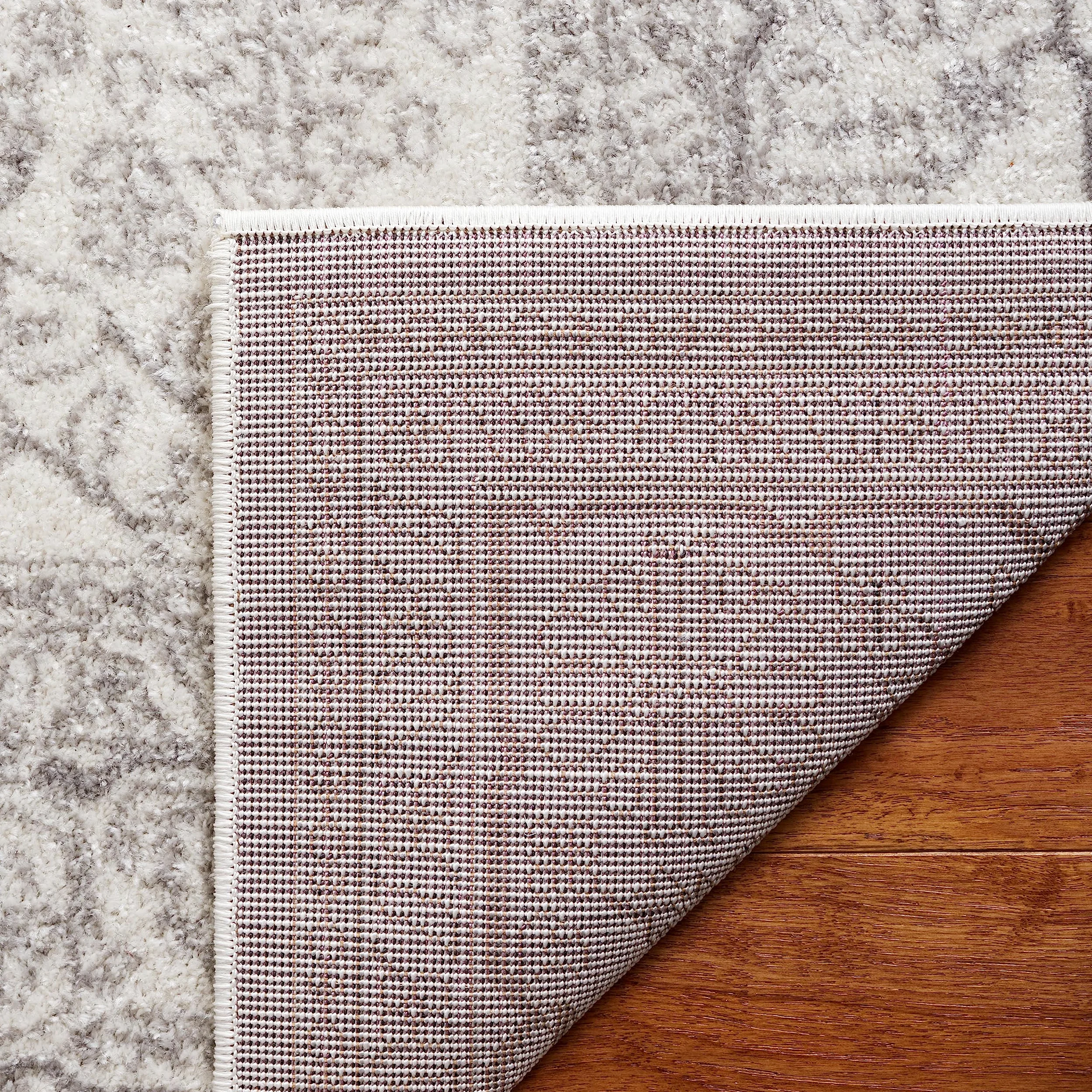 SAFAVIEH Tapis 122 x 183 cm - Adirondack Collection - Design Traditionnel, Ivoire & Argent, Mélange Synthétique Entretien Facile, Idéal pour Salon, Chambre, Bureau