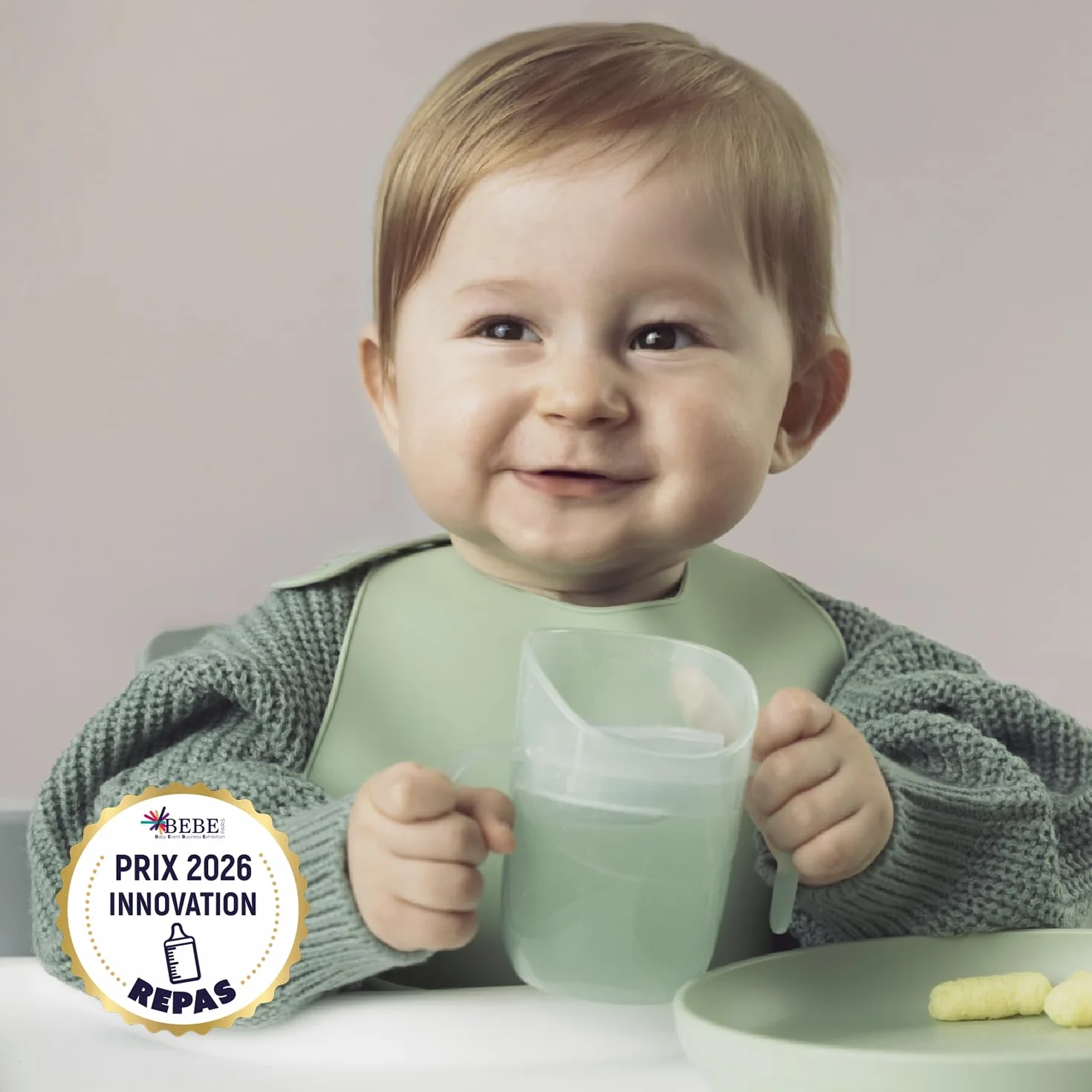 Difrax LOVI Genius Tasse d’Apprentissage Bébé 150 ml Débit Lent Vert