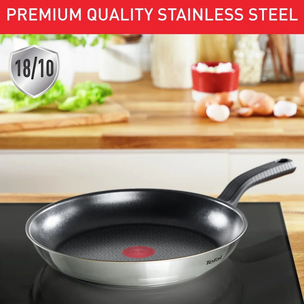 Tefal Comfort Max Poêle 26 cm Induction Revêtement antiadhésif Acier inoxydable Thermo-Spot