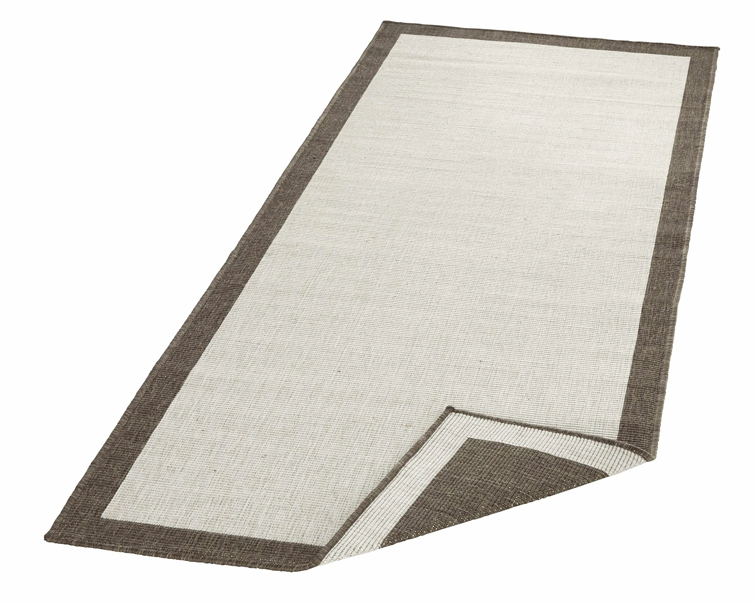 Bougari in- & Outdoor Panama Tapis réversible Marron/crème 80 x 250 cm