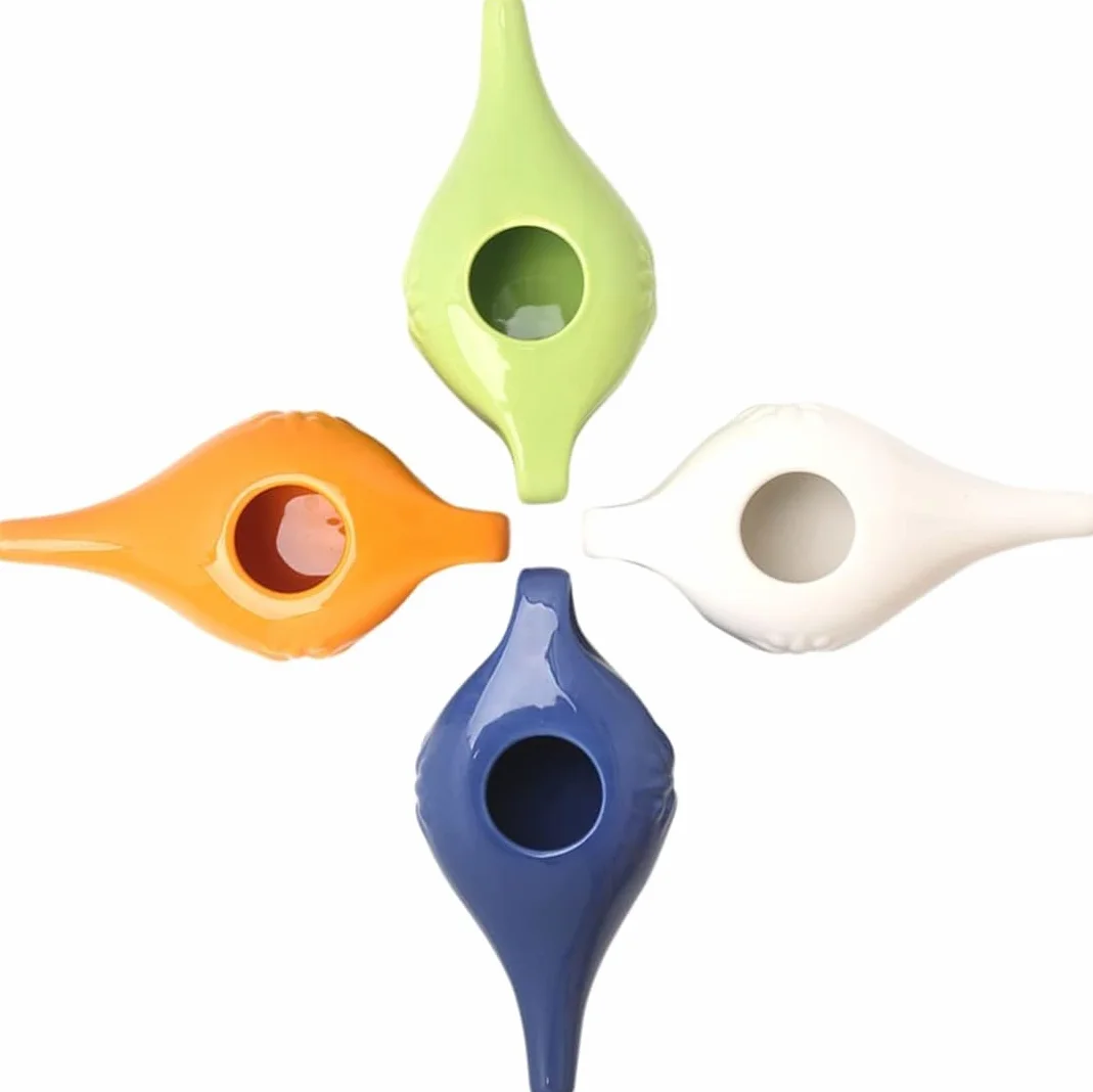 Pot de nettoyage de nez en céramique 250 ml étanche bec verseur rinçage nasal