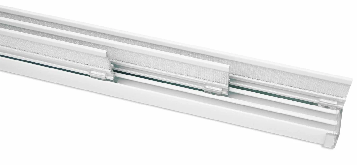 Gardinia Kit Complet Confort Rail 3 Voies pour Panneaux Japonais, Montage Mural ou au Plafond, Aluminium, 170 cm, Blanc 31176