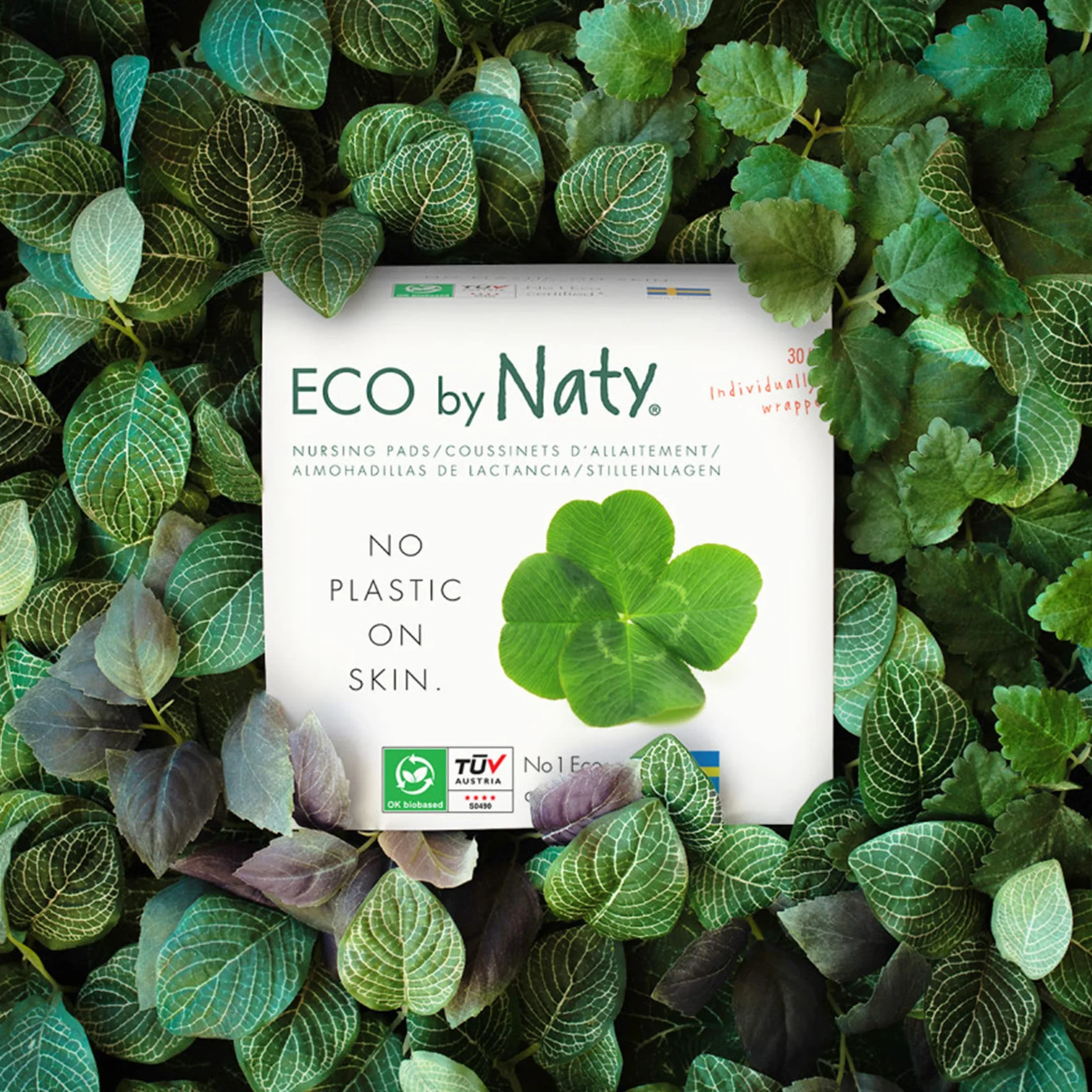 Naty Coussinets d’Allaitement Ultra Absorbants Compostables Bambou Pâte de Bois Voile 0% Plastique