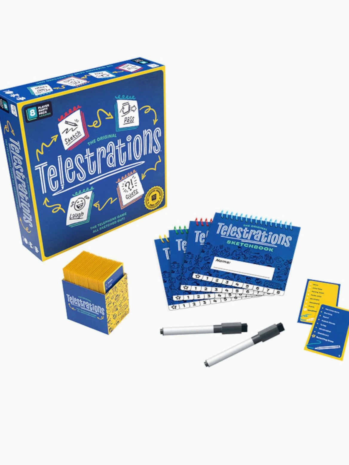 USAopoly Telestrations Refresh Jeu de fête de Famille à partir de 10 Ans 4 à 8 Joueurs 30 Minutes de Temps de Jeu ou Plus