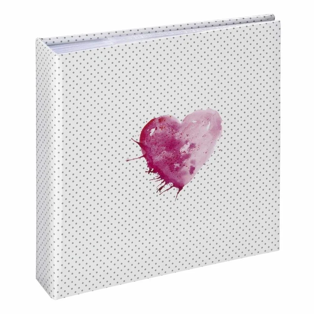 Hama Album traditionnel Lazise 22,5 x 22 cm 200 photos 10 x 15 cm 100 pages Blanc/Noir/Rose