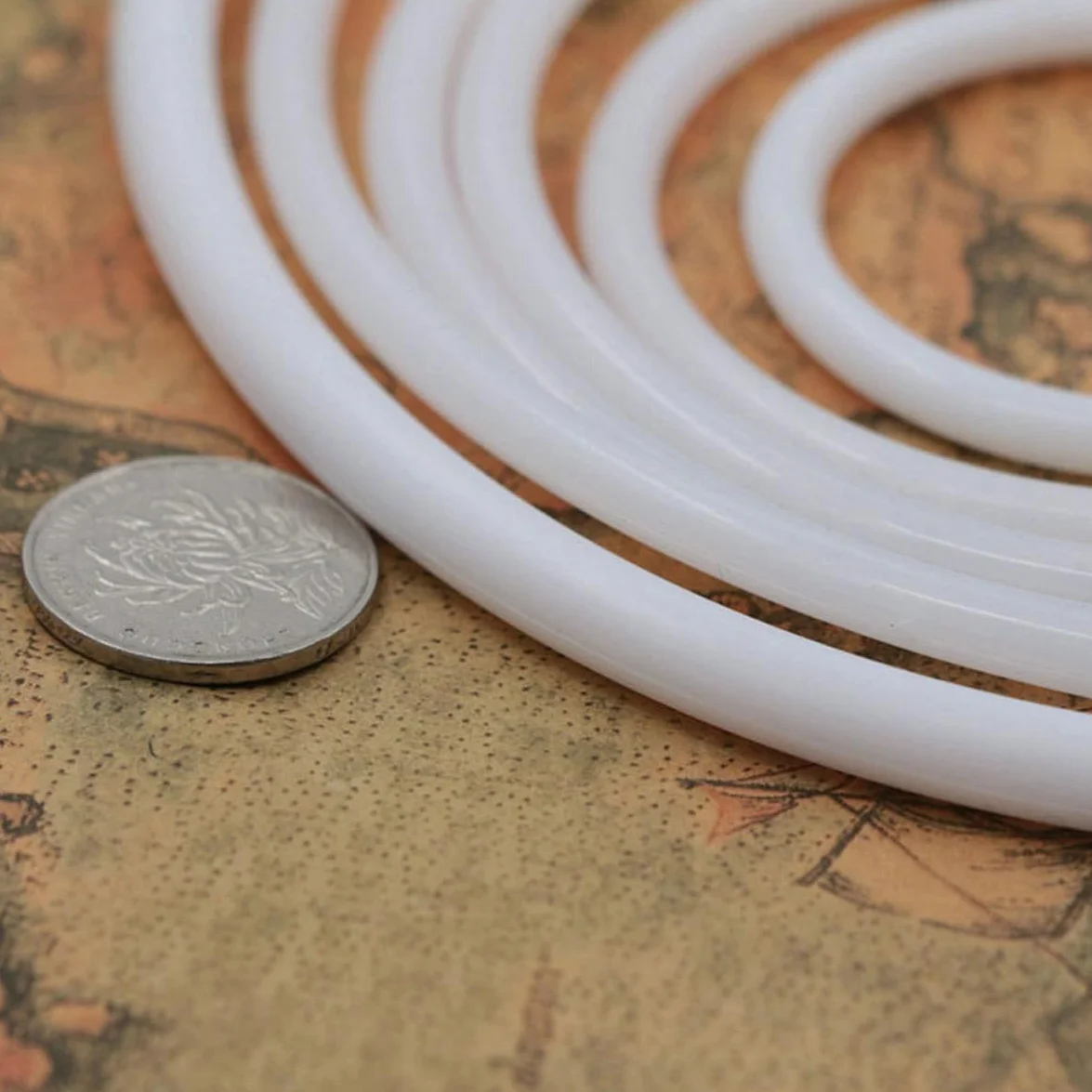 Cerceaux Ronds Plastique Blanc 30 cm pour Attrape-rêves Soi-même Lot 10 Pièces