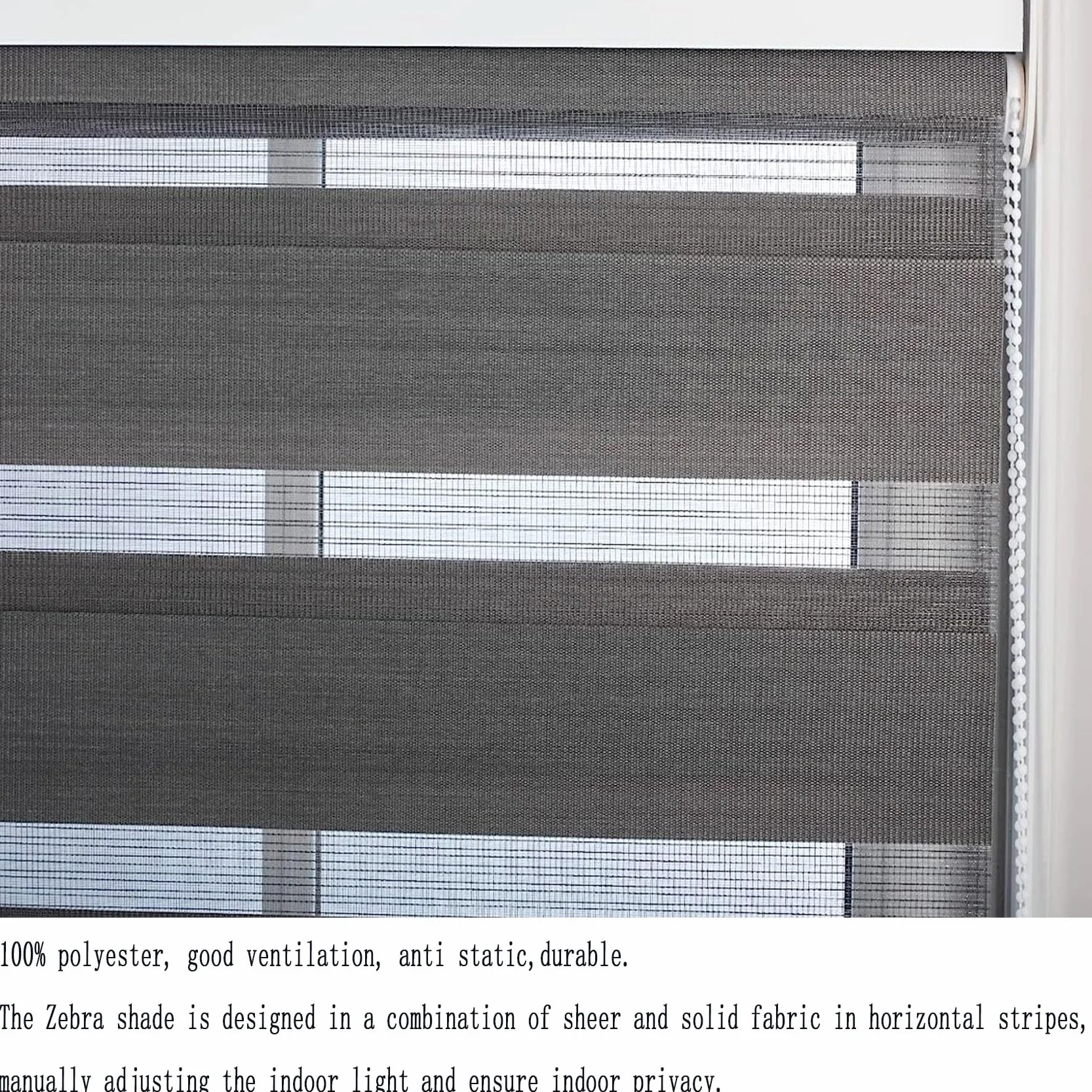 Store Thermique pour fenêtre de Toit 50 x 180 cm 100% Matériau Blackout Store Occultant fenêtre Rideaux Kit de Montage Inclus, pour fenêtre, Gris Foncé