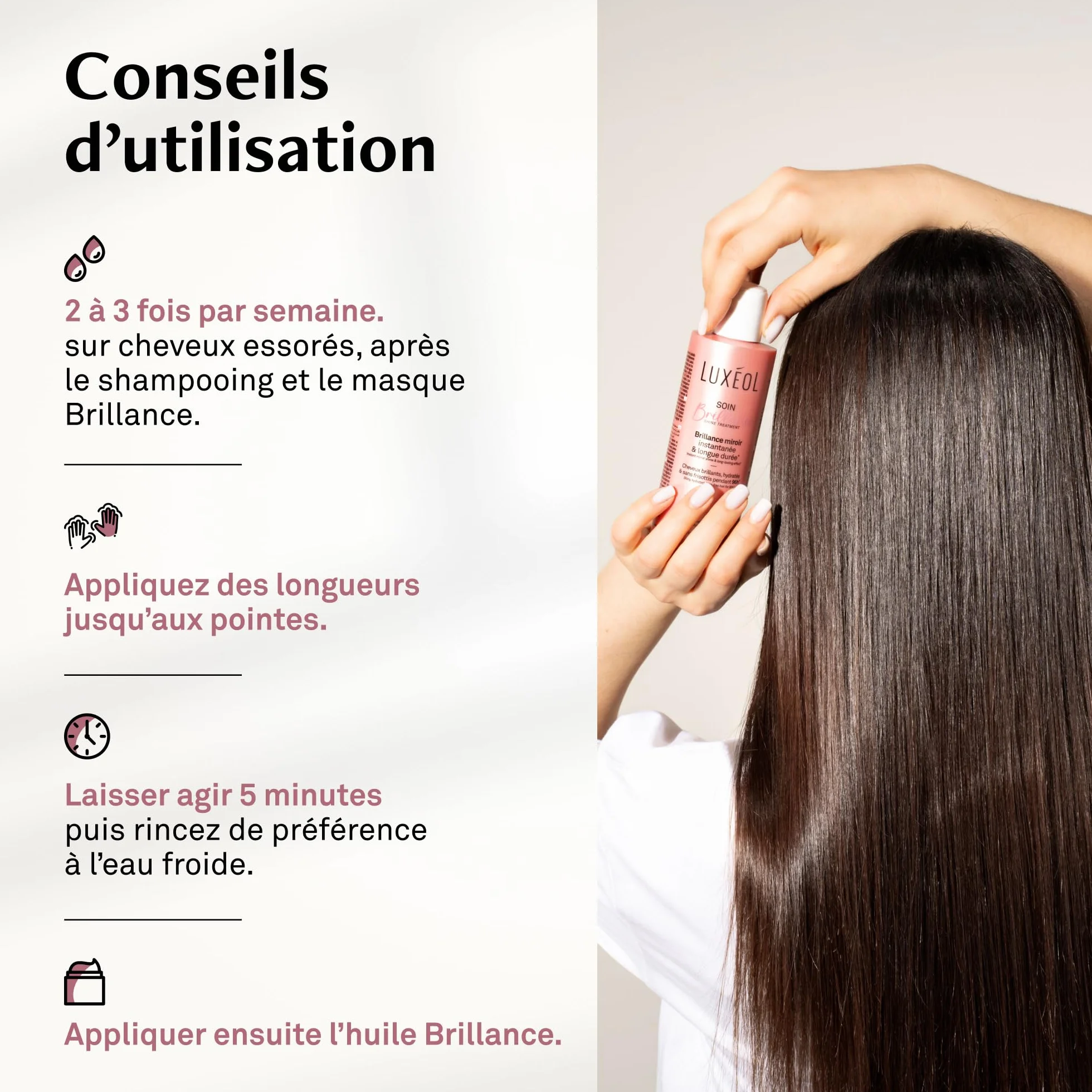 LUXEOL Soin Brillance 200 ml 98% Ingrédients d'Origine Naturelle Fabriqué en France