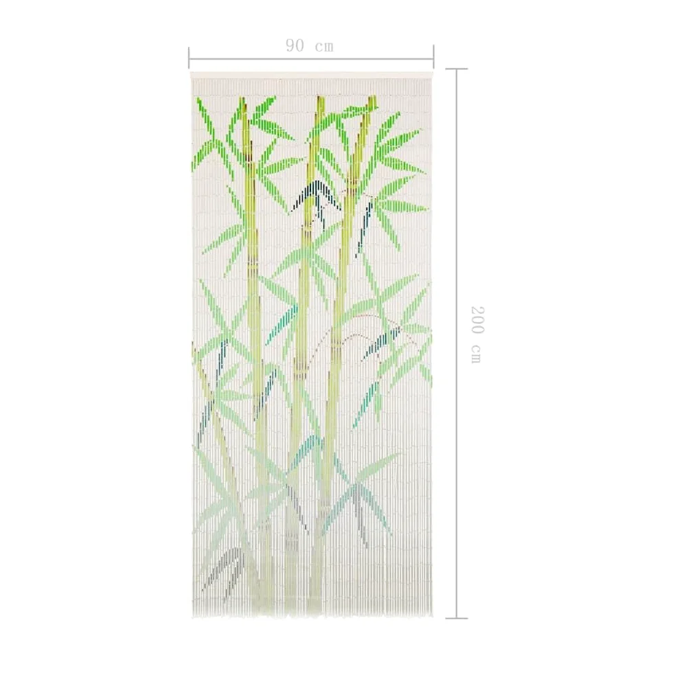 Leasha Rideaux de Porte Bambou, Rideau Décoration Anti Mouches Séparation de Pièce Bambou 90x200 cm