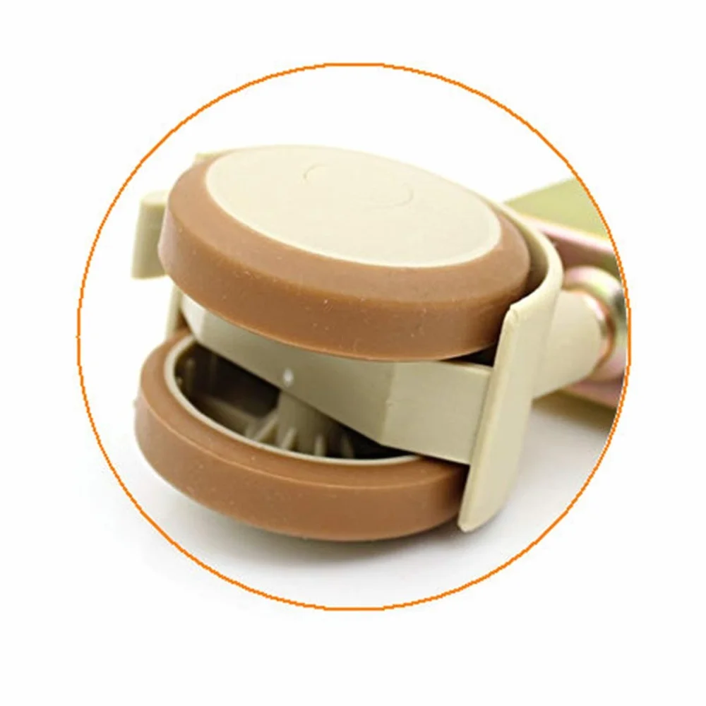Roulettes de Meuble avec Roulettes Pivotantes en Forme de U Roues de Frein pour Berceaux Enfants Silencieuse (20mm)
