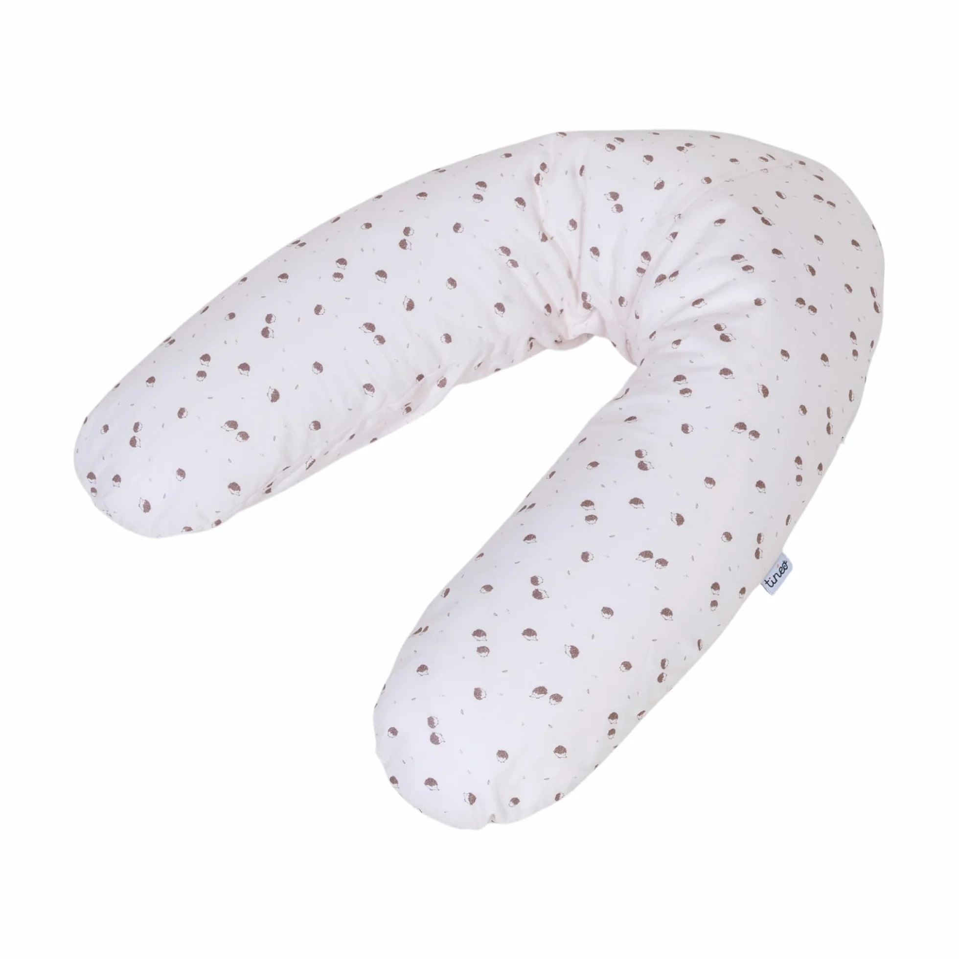 TINÉO Coussin de Maternité 2 en 1 78x44cm Jersey Ecru Hérissons