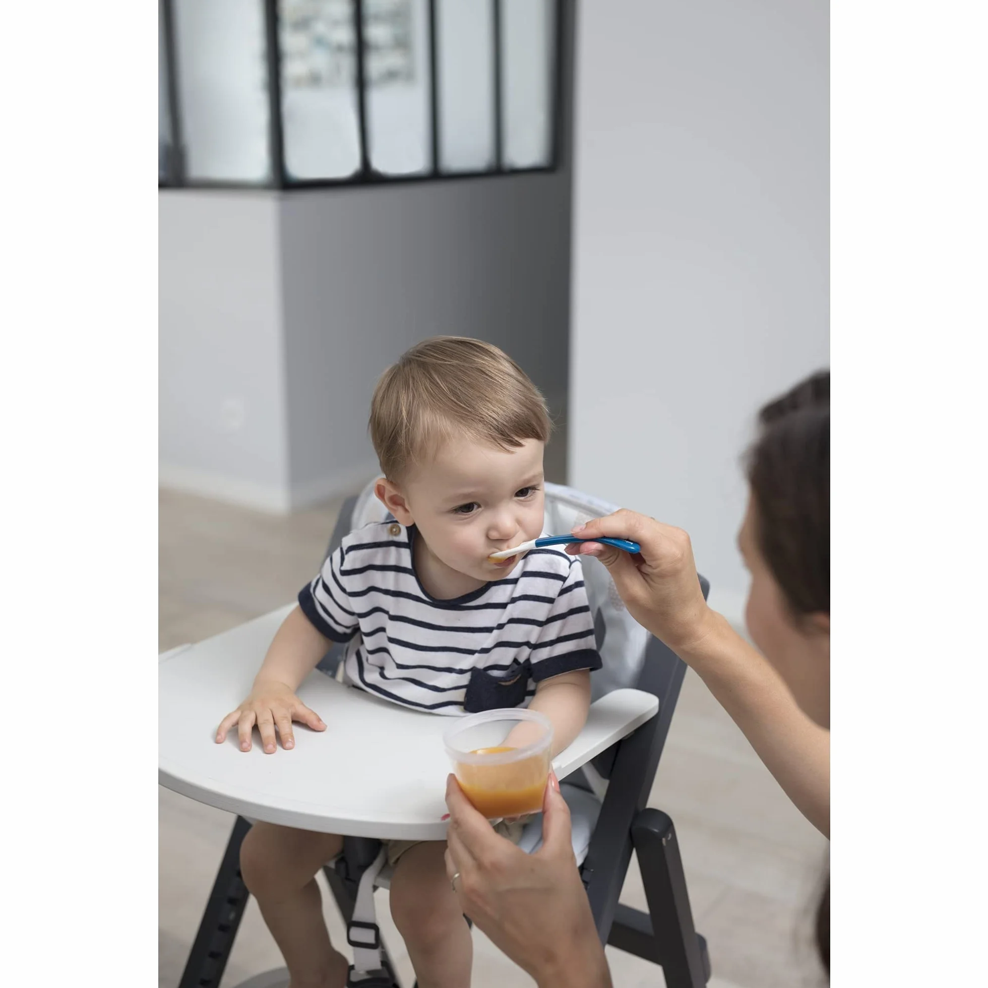 Babymoov Lot de 5 Cuillères en Silicone pour Bébé 2e Age, Multicolore