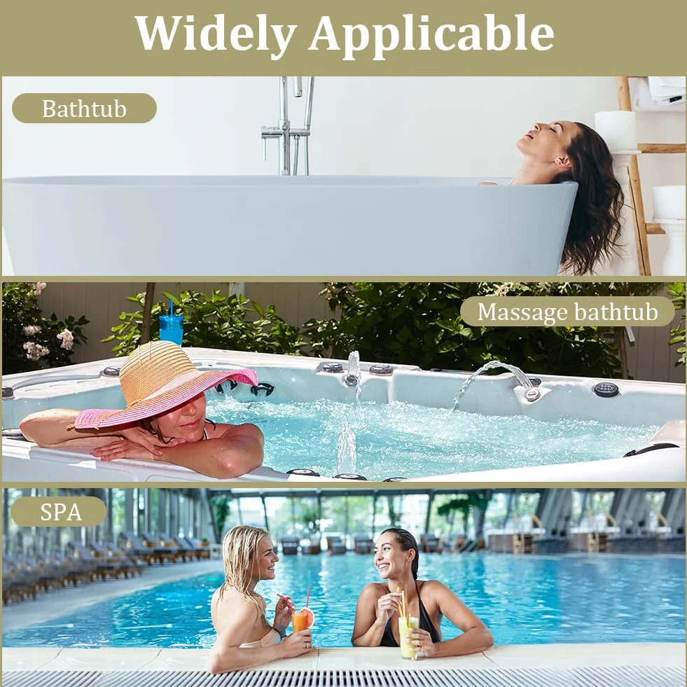 Oreiller de Bain Ergonomique 3D avec Ventouses Antidérapantes, Coussin Baignoire pour Cou, Blanc