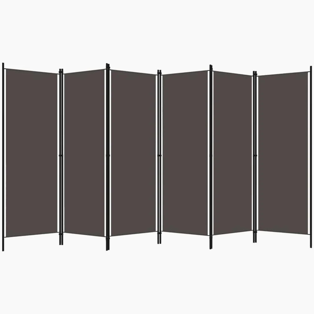 vidaXL Cloison de séparation 6 Panneaux Anthracite 300x180 cm